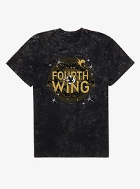 The Empyrean Fourth Wing Black Crest Mineral Wash T-Shirt