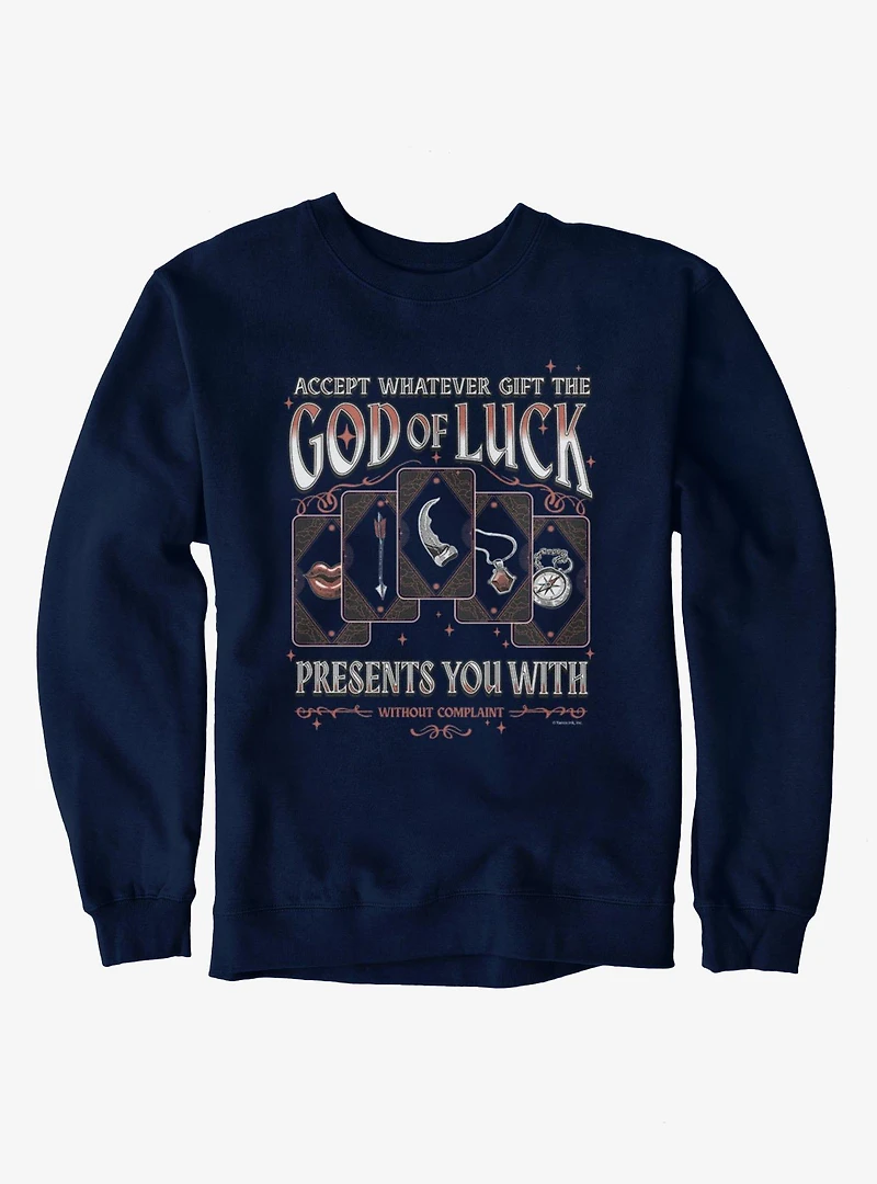 The Empyrean Fourth Wing God Of Luck Tarot Cards Sweatshirt