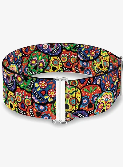 Thaneeya McArdle Colorful Calaveras Stacked Multi Cinch Belt