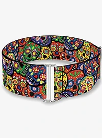 Thaneeya McArdle Colorful Calaveras Stacked Multi Cinch Belt