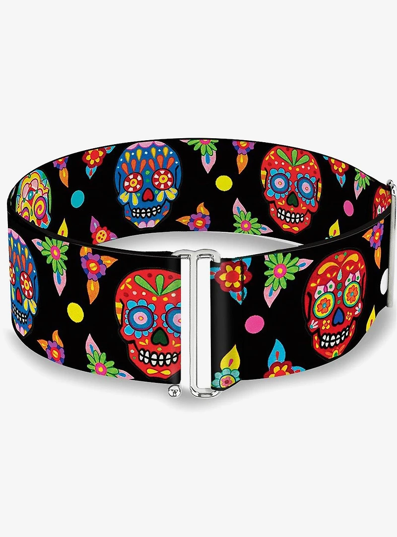 Thaneeya McArdle Colorful Calaveras Black Multi Cinch Belt