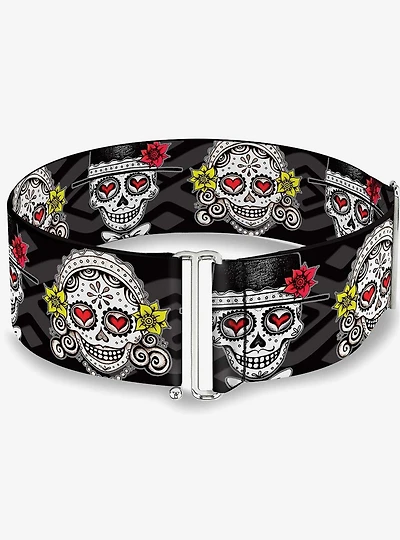 Thaneeya Mcardle Los Novios Black Gray White Multi Cinch Belt