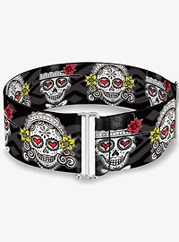 Thaneeya Mcardle Los Novios Black Gray White Multi Cinch Belt
