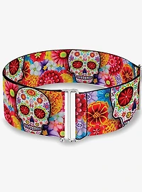 Thaneeya Mcardle Sugar Skull Starburst White Multi Cinch Belt