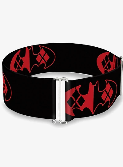 DC Comics Bat Logo Harley Quinn Diamonds Cinch Belt