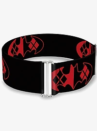 DC Comics Bat Logo Harley Quinn Diamonds Cinch Belt
