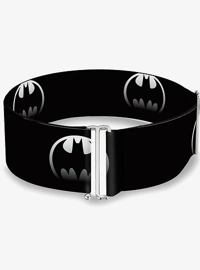 DC Comics Bat Signal Black Silver Cinch Belt