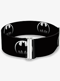 DC Comics Bat Signal Black Silver Cinch Belt