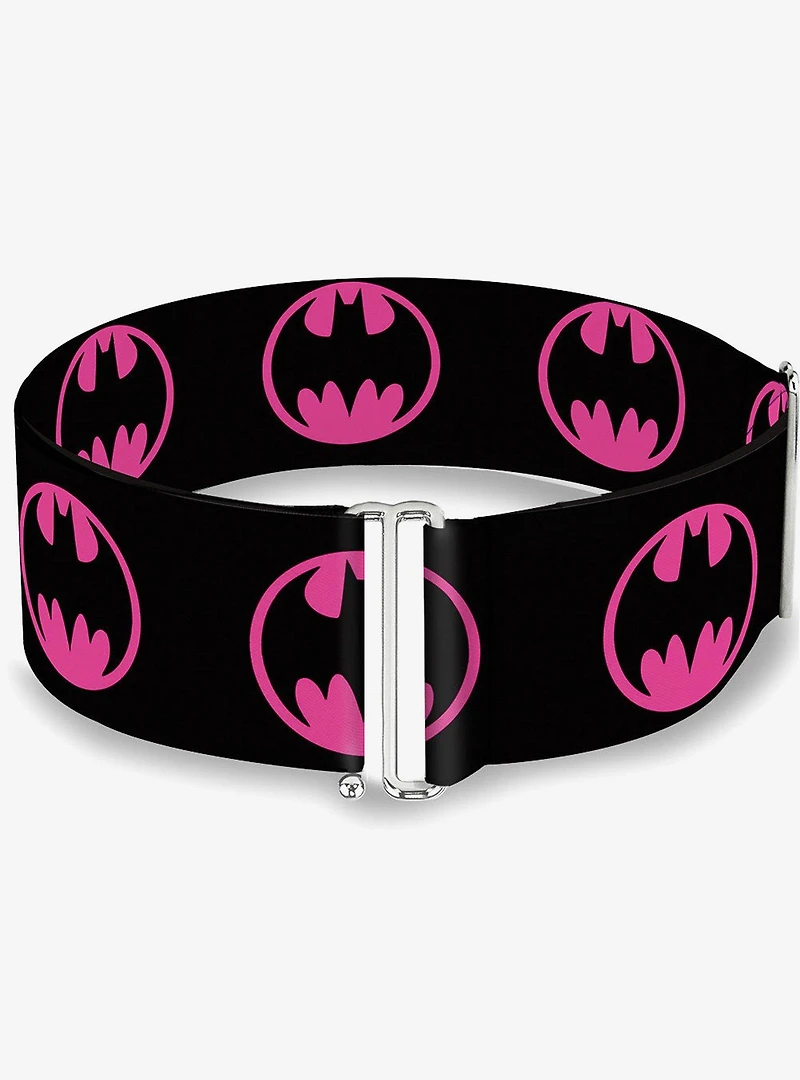 DC Comics Bat Signal Black Fuchsia Cinch Belt
