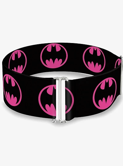 DC Comics Bat Signal Black Fuchsia Cinch Belt