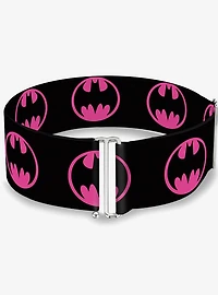 DC Comics Bat Signal Black Fuchsia Cinch Belt