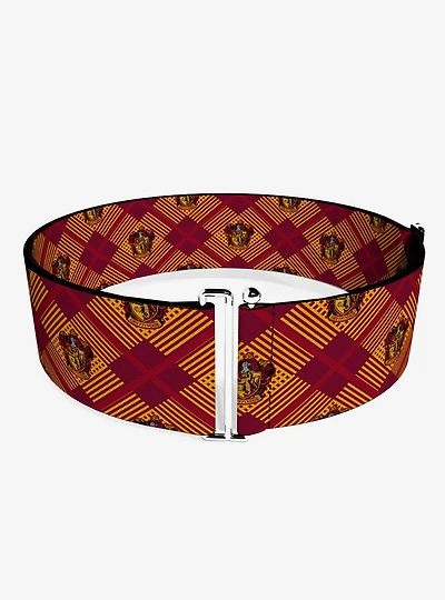 Harry Potter Gryffindor Crest Plaid Reds Gold Cinch Belt