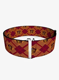 Harry Potter Gryffindor Crest Plaid Reds Gold Cinch Belt
