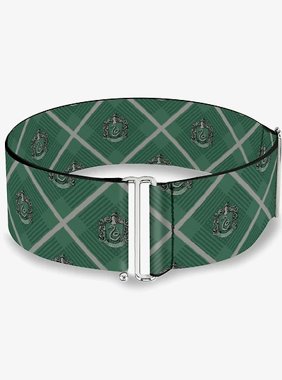 Harry Potter Slytherin Crest Plaid Cinch Belt