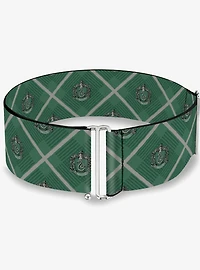 Harry Potter Slytherin Crest Plaid Cinch Belt