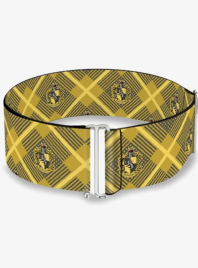 Harry Potter Hufflepuff Crest Plaid Cinch Belt