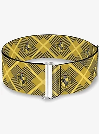 Harry Potter Hufflepuff Crest Plaid Cinch Belt