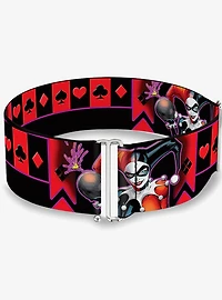 DC Comics Harley Quinn Bomb Poses Suits Black Purple Red Cinch Belt