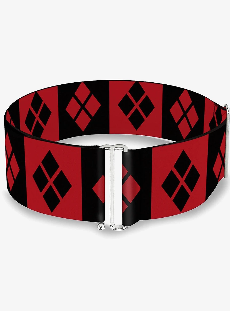 DC Comics Harley Quinn Diamond Blocks Cinch Belt