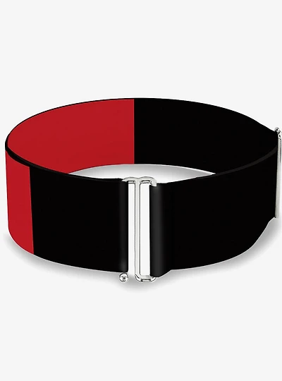 DC Comics Harley Quinn Diamond Split Red Black Cinch Belt