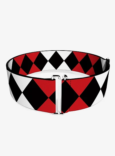 DC Comics Birds of Prey Harley Quinn Diamonds Split White Cinch Belt