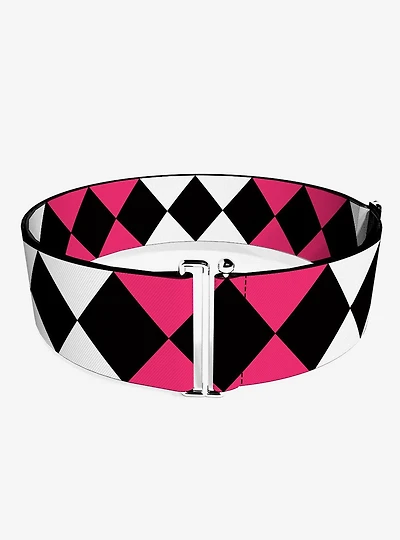 DC Comics Birds of Prey Harley Quinn Diamonds Split Pink Cinch Belt