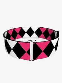 DC Comics Birds of Prey Harley Quinn Diamonds Split Pink Cinch Belt