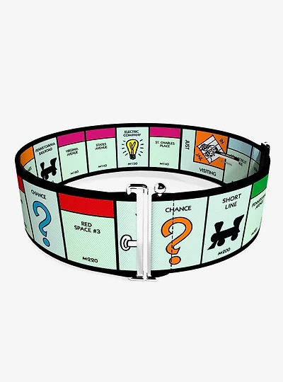 Monopoly Game Board Space Blocks Cinch Belt