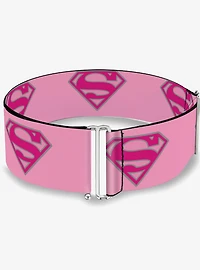 DC Comics Superman Shield Pink Cinch Belt