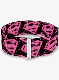 DC Comics Superman Diagonal Logo Hearts Cinch Belt