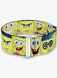 SpongeBob SquarePants Expressions Stripe Blue Cinch Belt