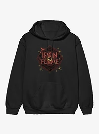 The Empyrean Fourth Wing Iron Flame Red Crest Hoodie