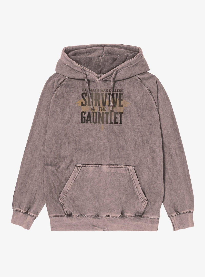 The Empyrean Fourth Wing Basgiath Survive Gauntlet Mineral Wash Hoodie
