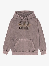 The Empyrean Fourth Wing Basgiath Survive Gauntlet Mineral Wash Hoodie