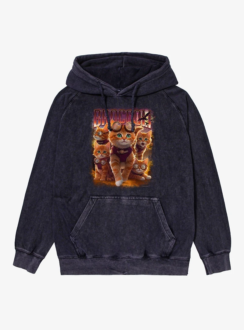 The Empyrean Fourth Wing Broccoli Happy Collage Mineral Wash Hoodie