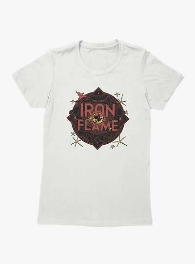 The Empyrean Fourth Wing Iron Flame Red Crest Womens T-Shirt