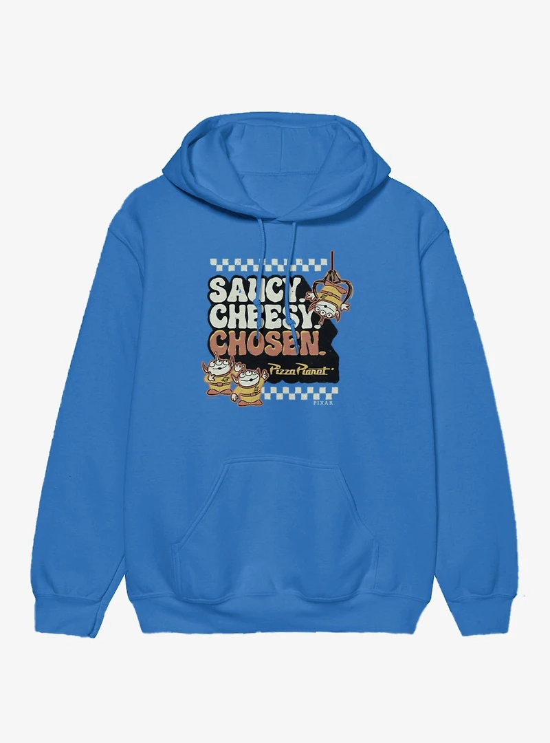 Disney Pixar Toy Story Saucy Cheesy Chosen Pizza Planet Hoodie