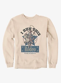 Disney Pixar Toy Story I Run This Rodeo Woody Bullseye Sweatshirt