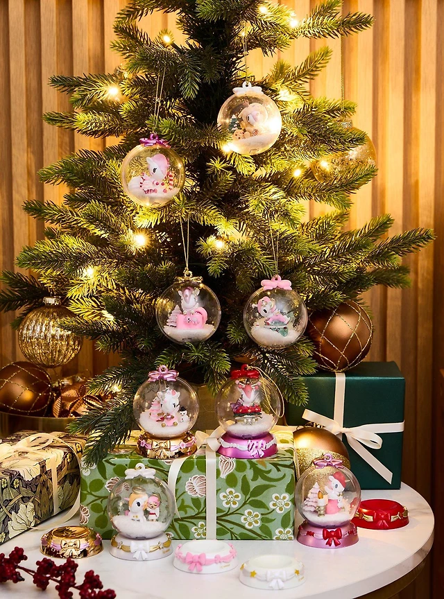 tokidoki Unicorno Holiday Sparkle Blind Box Snow Globe Ornaments