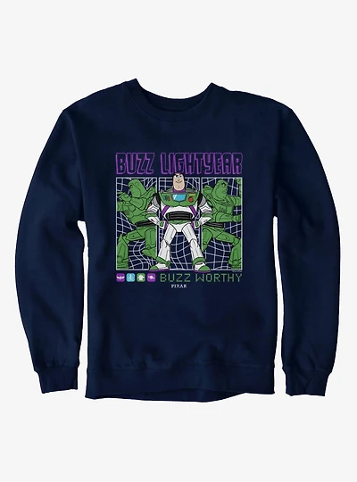 Disney Pixar Toy Story 5 Buzz Worthy Lightyear Panels Sweatshirt