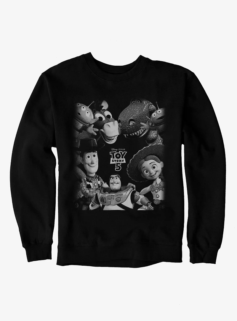 Disney Pixar Toy Story 5 Grayscale Group Sweatshirt Box Lunch Exclusive