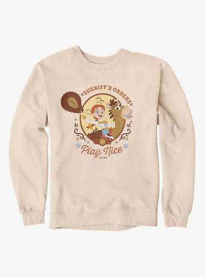 Disney Pixar Toy Story 5 Jessie Sheriff's Orders Play Nice Sweatshirt