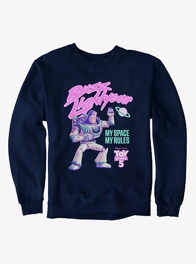 Disney Pixar Toy Story 5 Buzz Lightyear My Space Rules Sweatshirt
