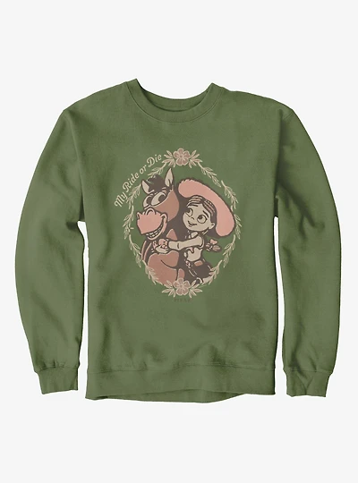 Disney Pixar Toy Story 5 My Ride Or Die Jessie Bullseye Sweatshirt