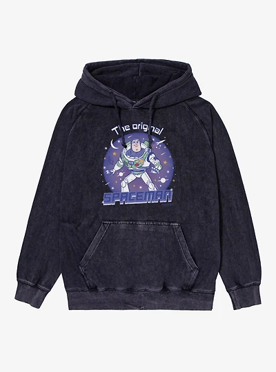 Disney Pixar Toy Story 5 The Original Spaceman Buzz Lightyear Vintage Mineral Washed Hoodie