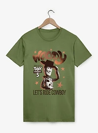 Disney Pixar Toy Story 5 Woody Lets Ride Cowboy Stars T-Shirt