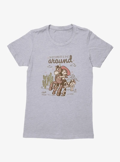 Disney Pixar Toy Story 5 Horsing Around Hug Jessie & Bullseye Womens T-Shirt