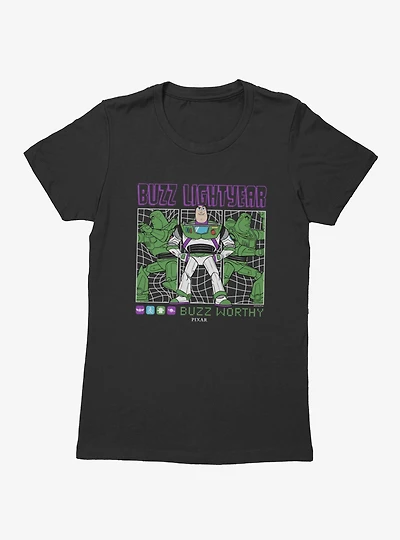 Disney Pixar Toy Story 5 Buzz Worthy Lightyear Panels Womens T-Shirt