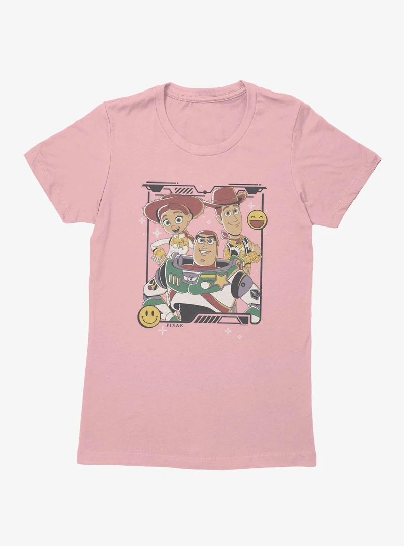 Disney Pixar Toy Story 5 Best Smile Emojis Buzz Woody Jessie Womens T-Shirt