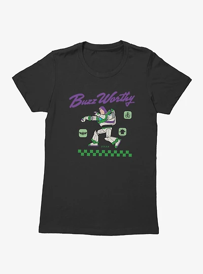 Disney Pixar Toy Story 5 Buzz Lightyear Worthy Laser Womens T-Shirt Box Lunch Exclusive